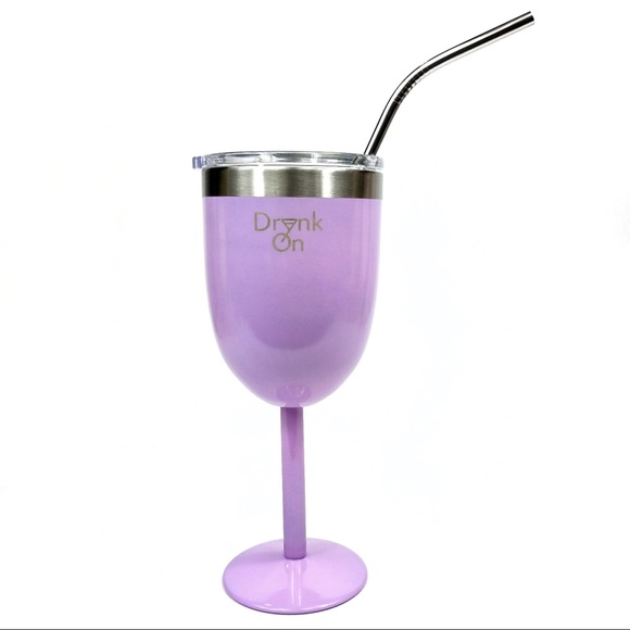 10oz Stainless Steel Wine Tumbler w/ a FREE Straw! - Picture 7 of 7